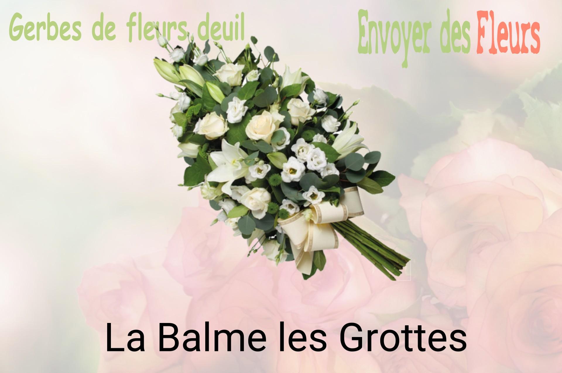 Gerbe de fleurs de deuil livrée à La Balme-les-Grottes